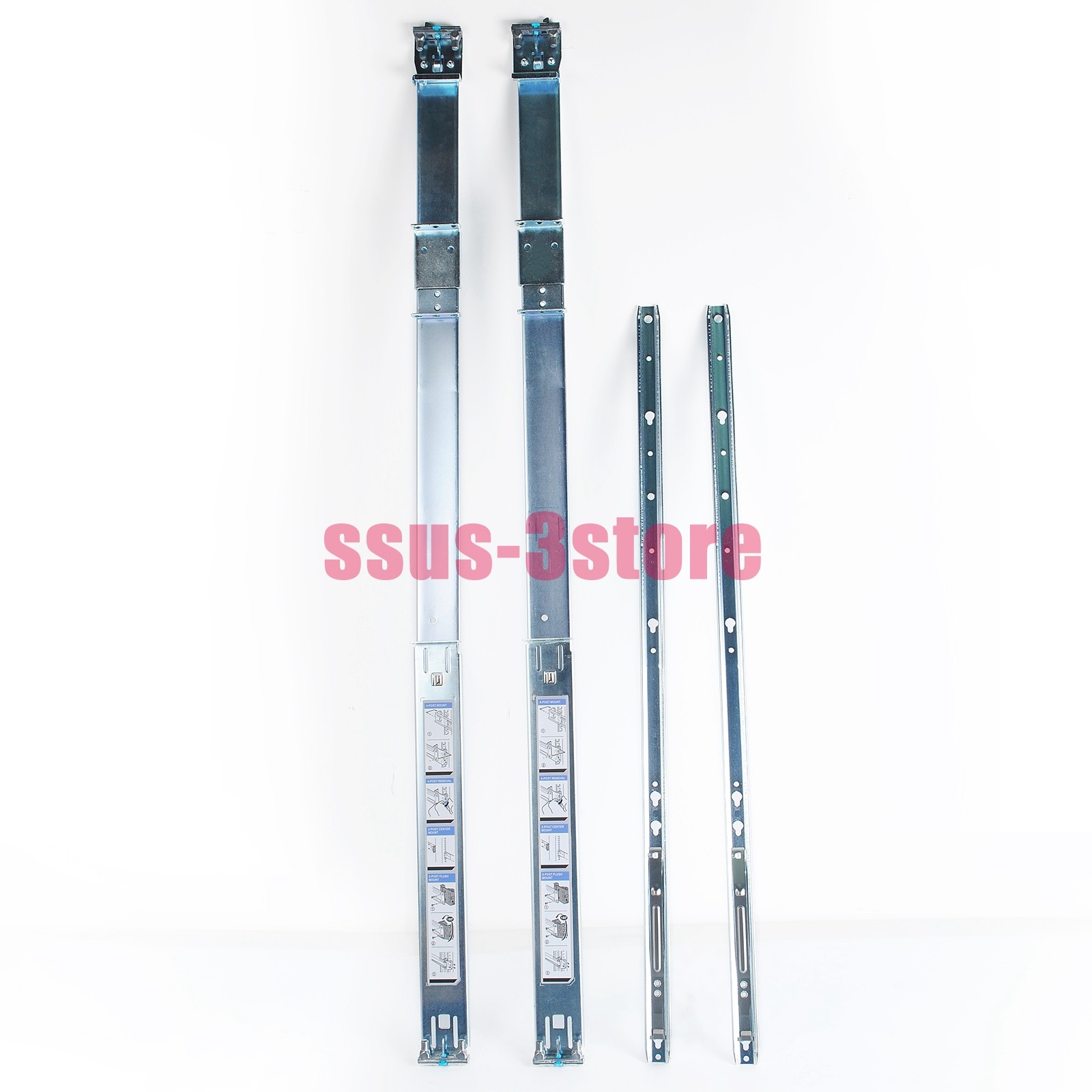1U Static Ready Rails Kit 053D7M For Dell R410 R420 R630 R440 R640 R740 R6415