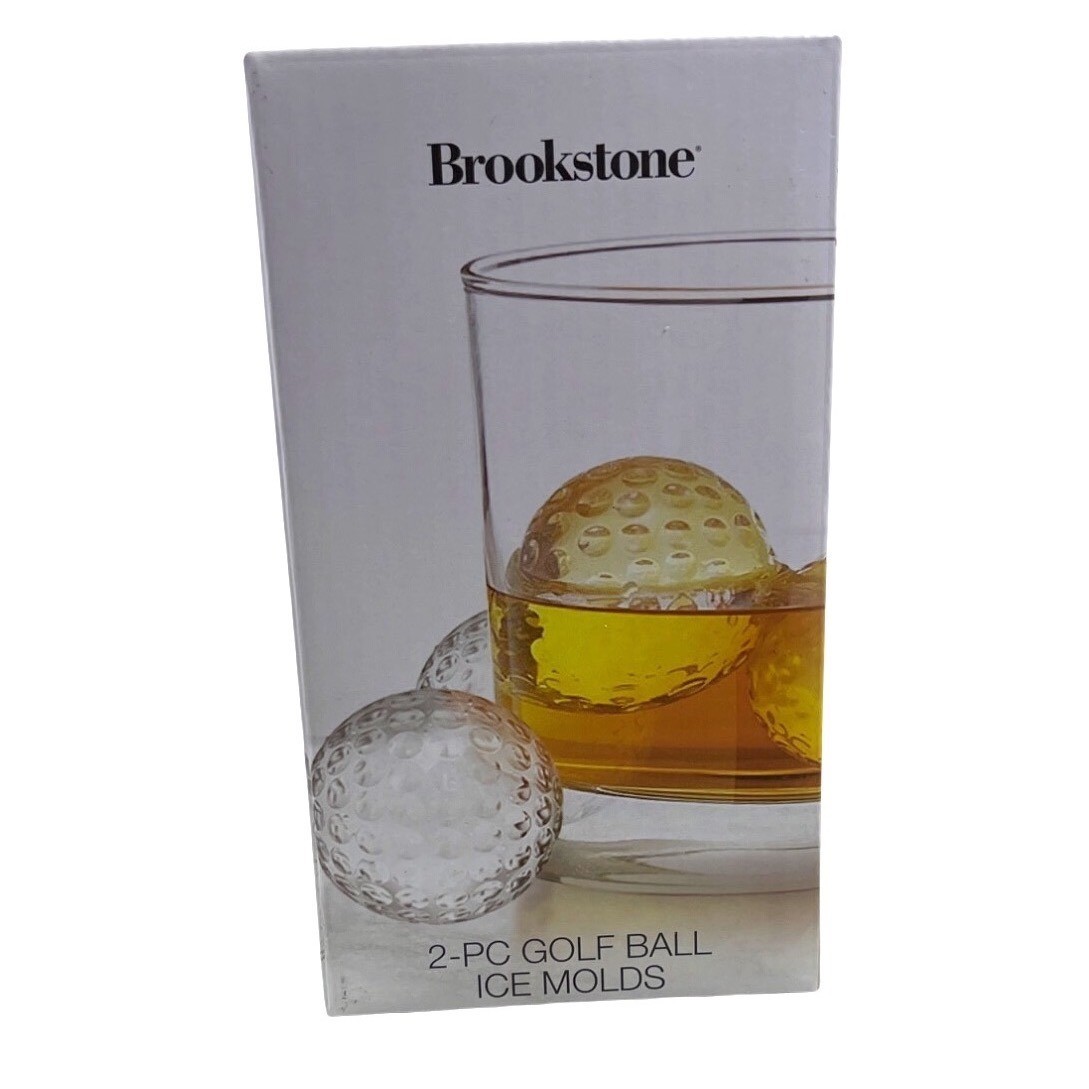 Brookstone 2-Pc Golf Ball Ice Molds - Food-Safe & Dishwasher Safe
