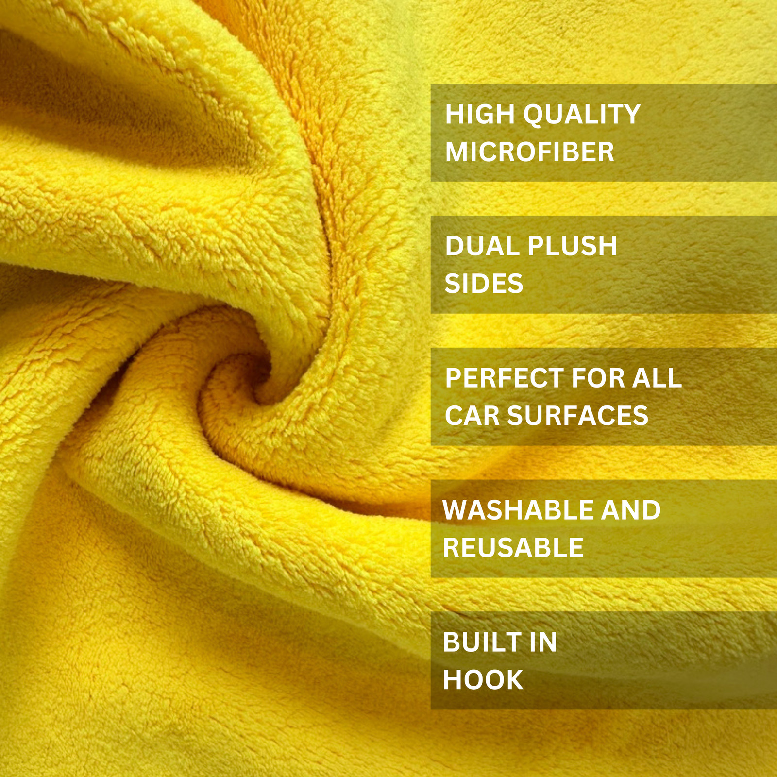 Car Detailing Microfiber 600 GSM - 3 Pack