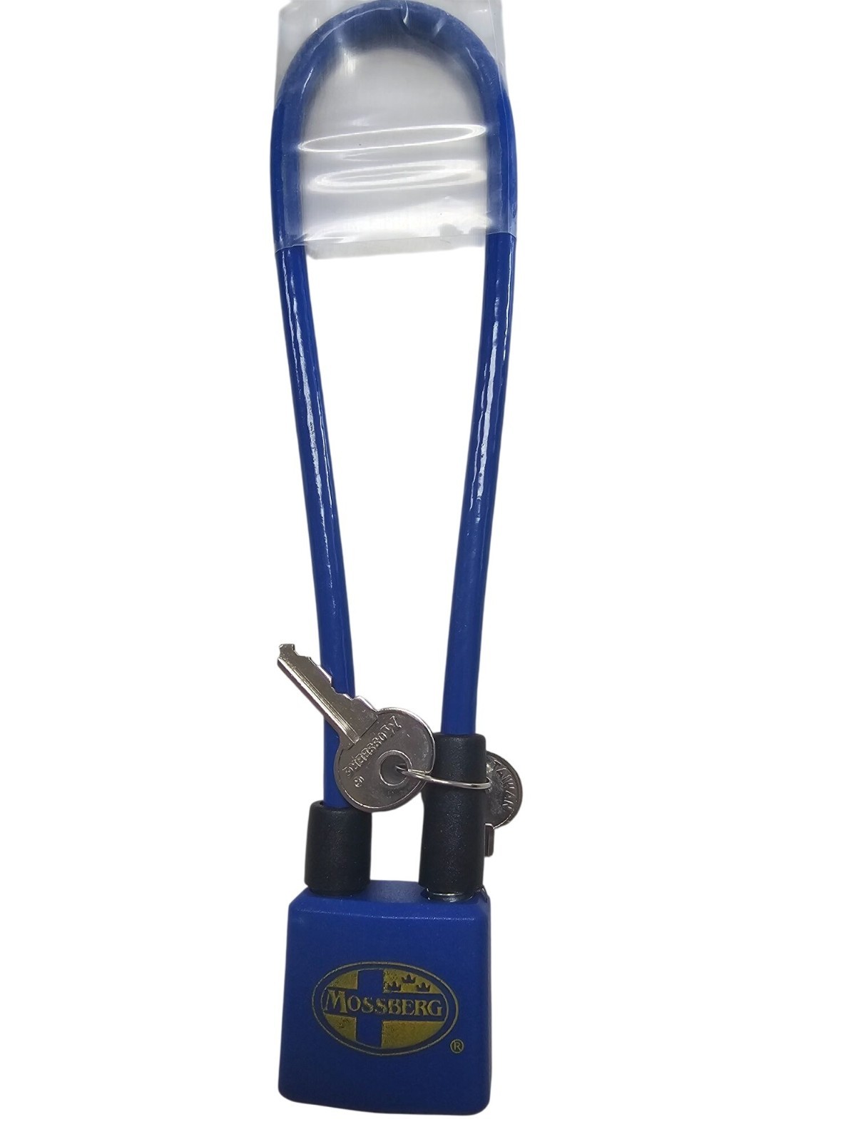 Mossberg Cable Gun Lock W/ 2 Keys Durable Security Blue