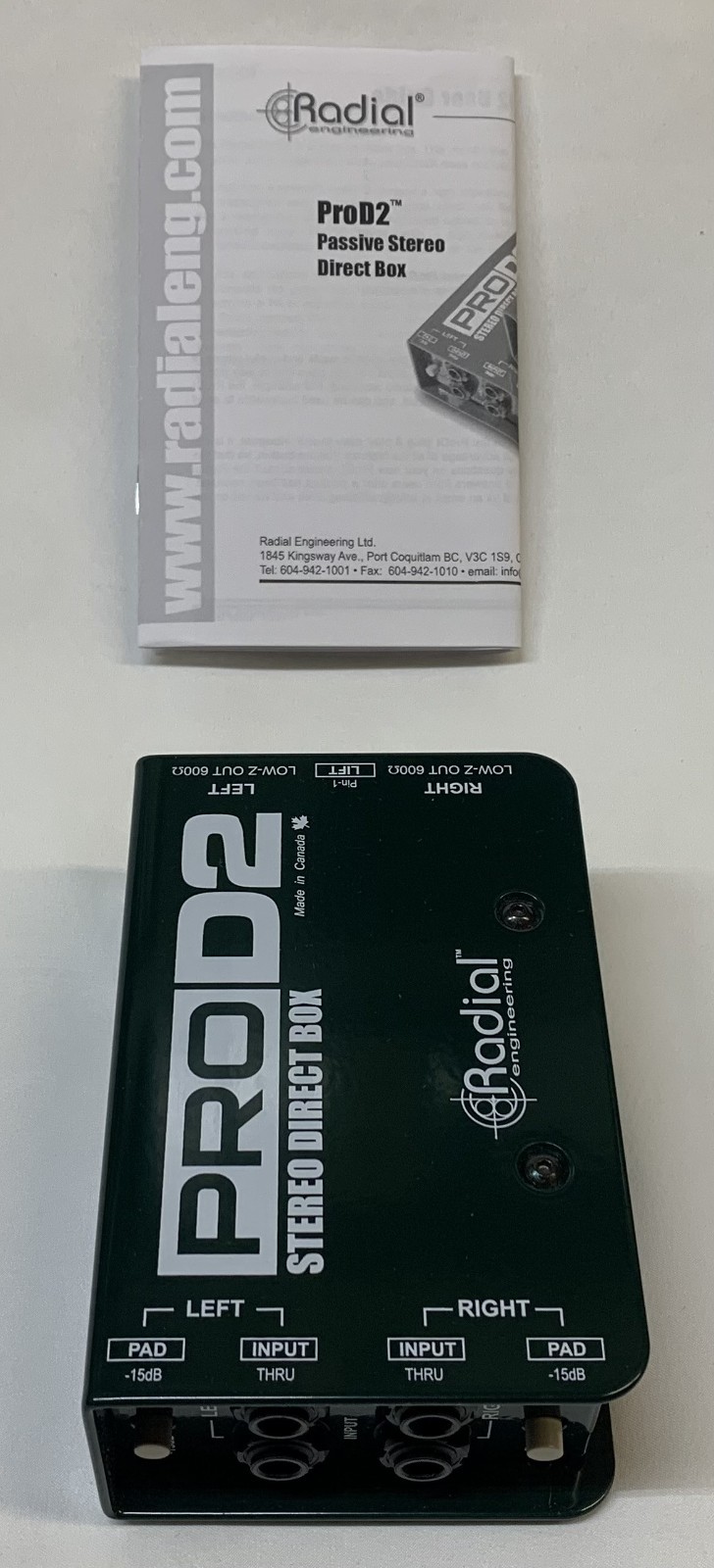 Radial Engineering ProD2 Stereo Direct Box Pedal PRO D2 - Pro-D2 Mint in box