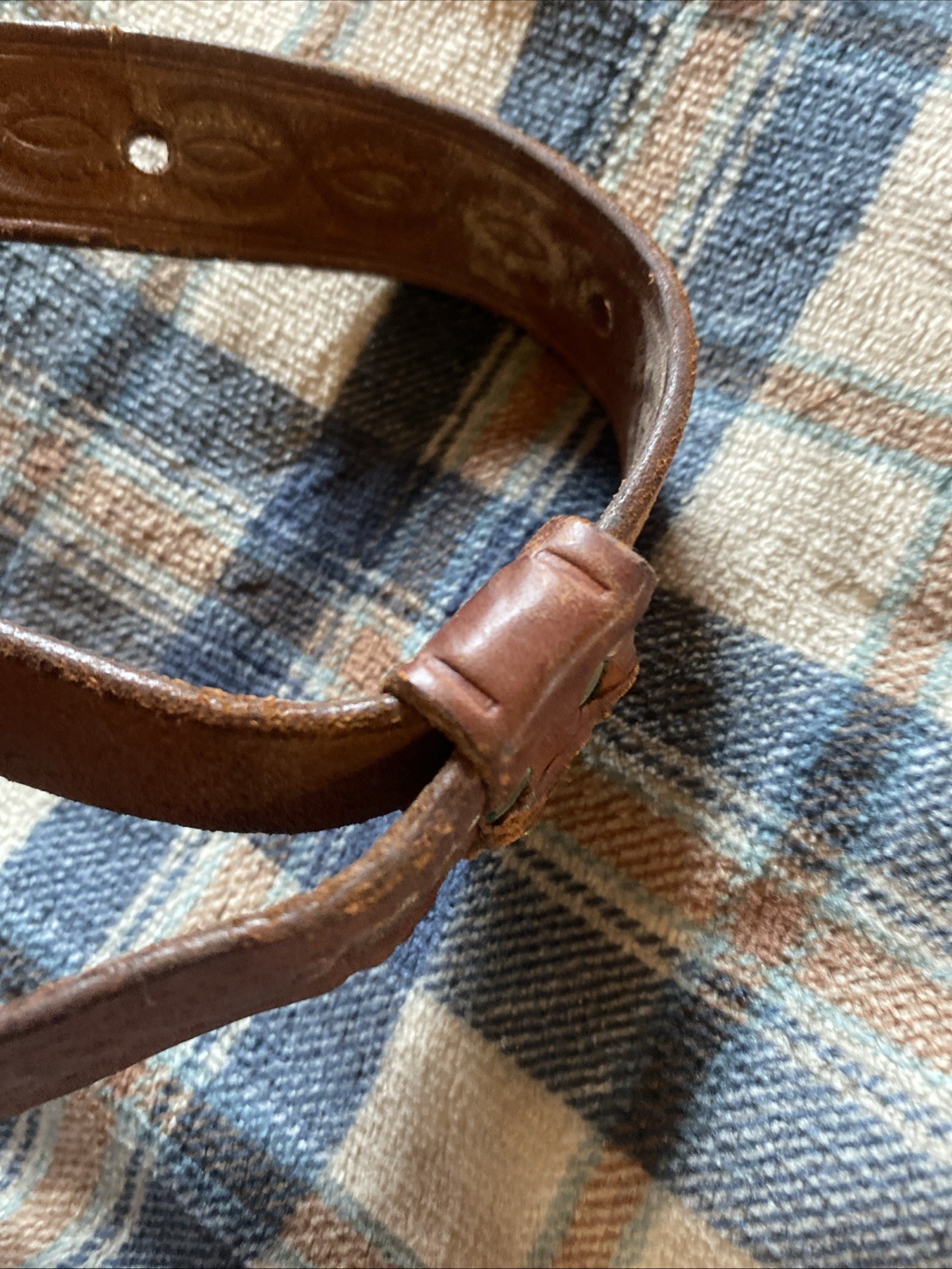 Vintage Leather Shotgun Rifle Adjustable Gun Sling Carry Strap 7/8