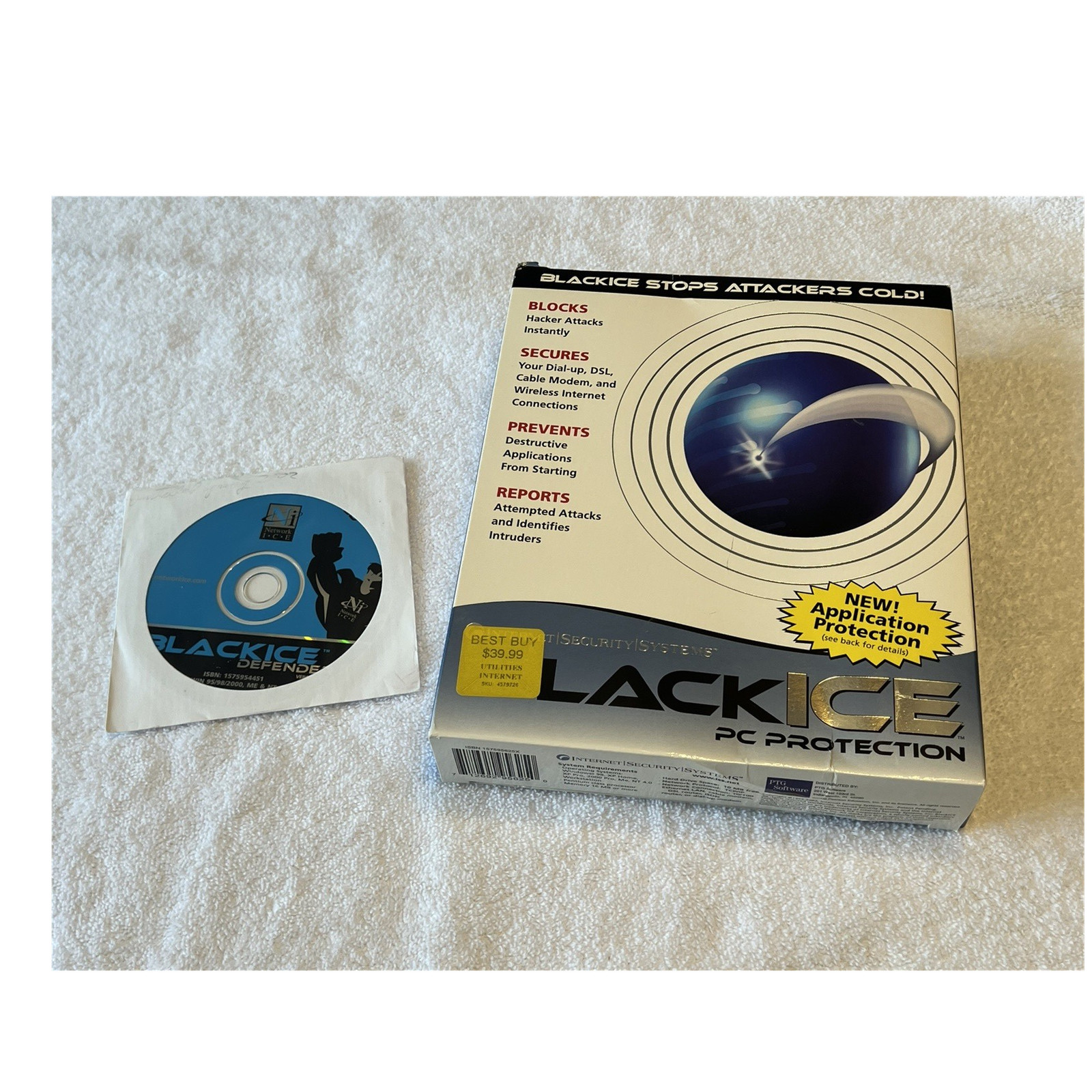 New Internet Security Systems BlackICE Defender Firewall Software CD Windows
