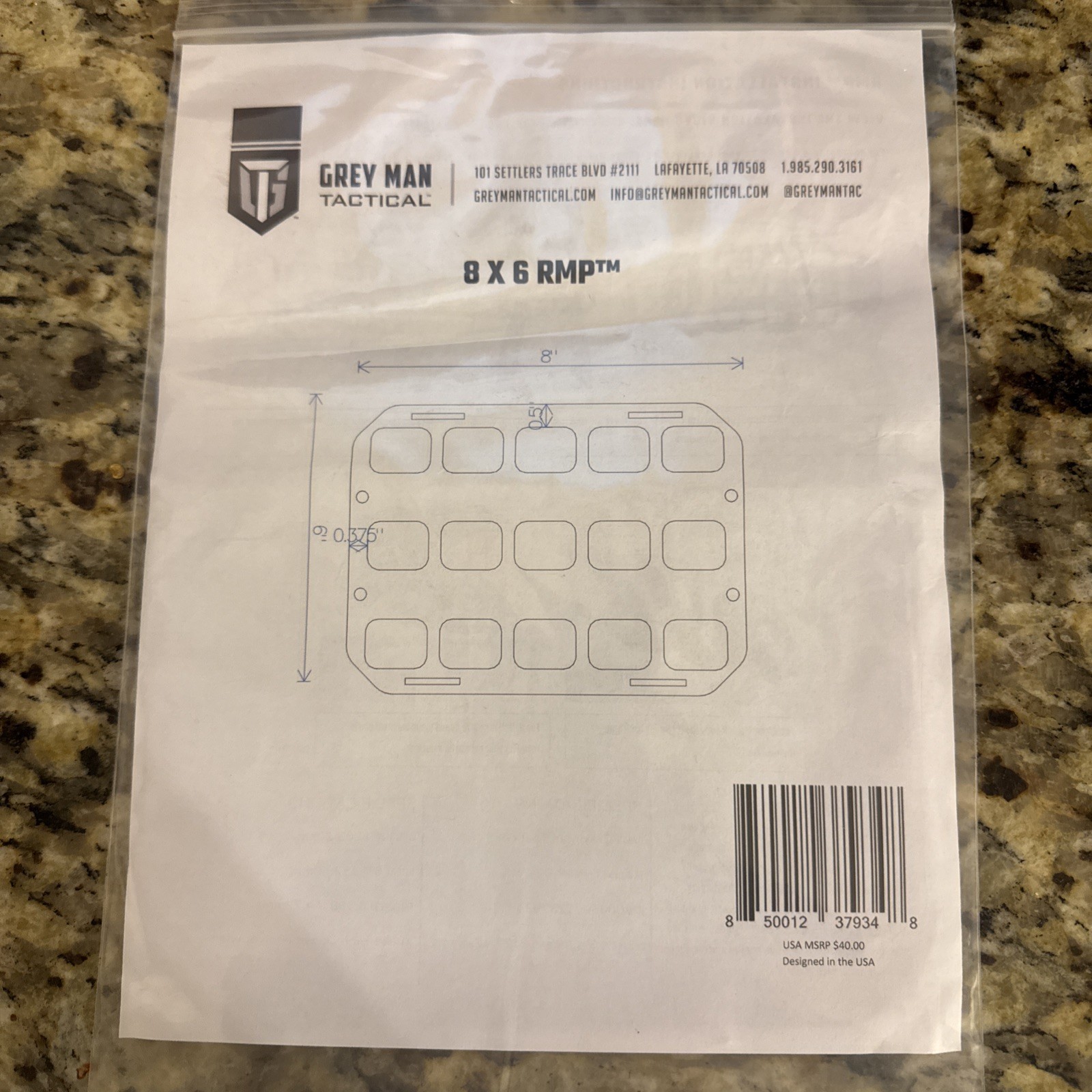 GreyMan Tactical 8” X 6” RIP-M panel RMPtm
