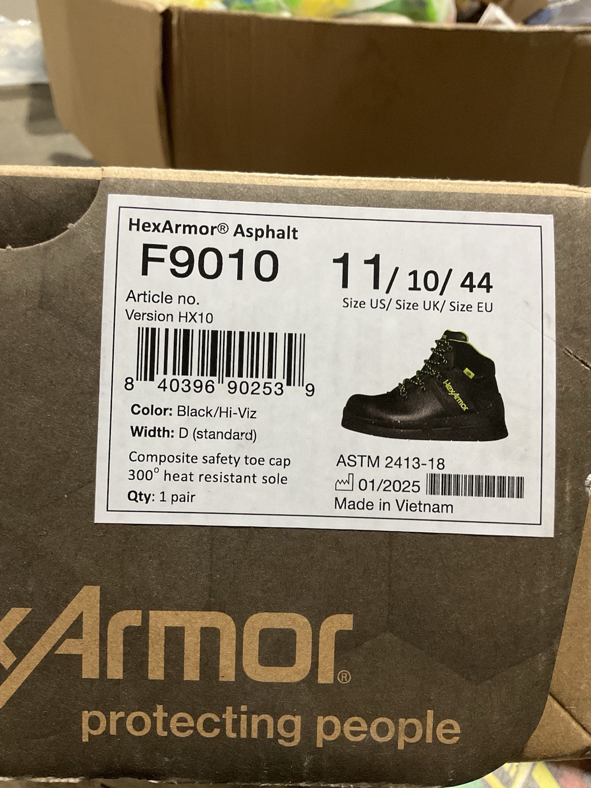Hexarmor Asphalt Work Boots Size 11 Comfort Performance Durability