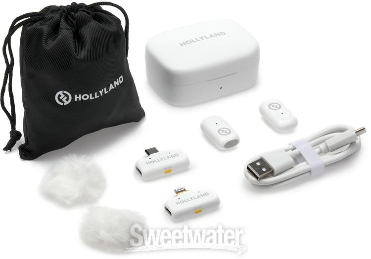 Hollyland LARK A1 Combo Digital Wireless Microphone System - White