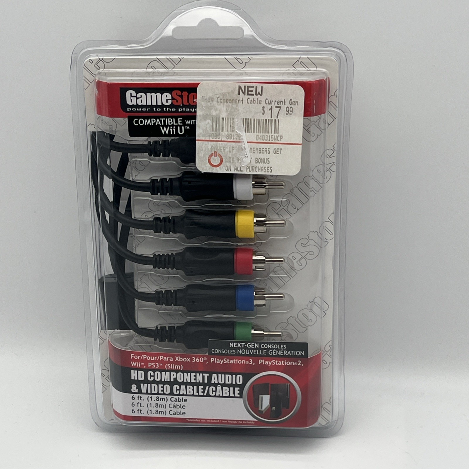 Brand New Gamestop HD Audio & Video Cable Xbox 360 & Xbox Playstation 2, 3 Wii