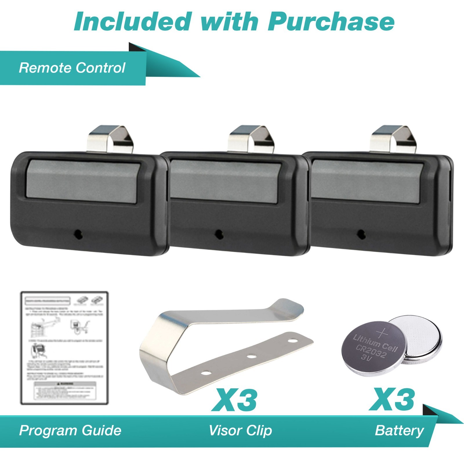 3x For 891LM LiftMaster 1 Button Remote Transmitter Garage Door Security+ 2.0