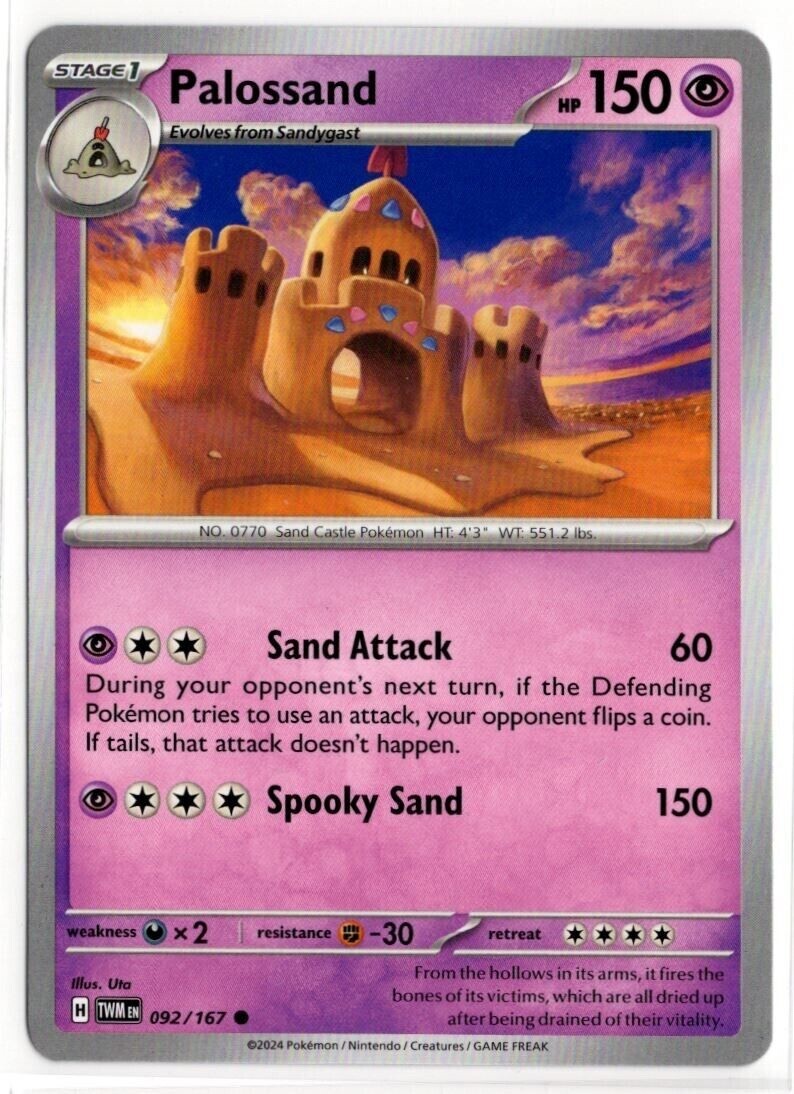 Pokemon - Twilight Masquerade - 092/167 Palossand  - NM/M