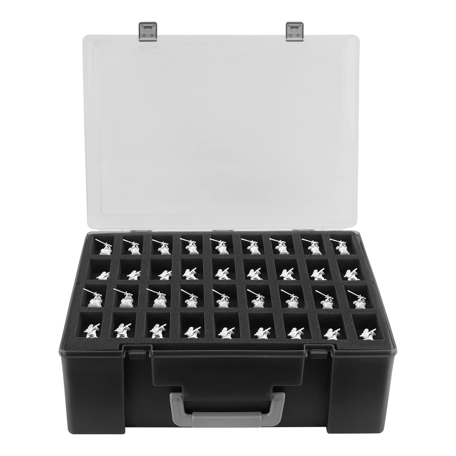 TPCY Miniature Storage Sturdy Carrying Figure Case -108 Slot blackness