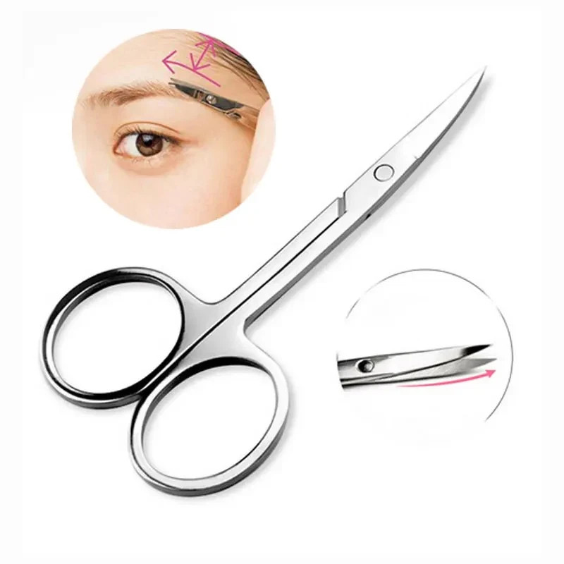 Stainless Steel Small Nail Tools Eyebrow Nose Hair Scissors Cut Manicure Facial