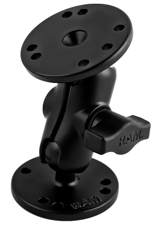 RAM Drill Down Mount with Short Arm and 2 Round 1" Ball Bases  RAM-B-101U-A