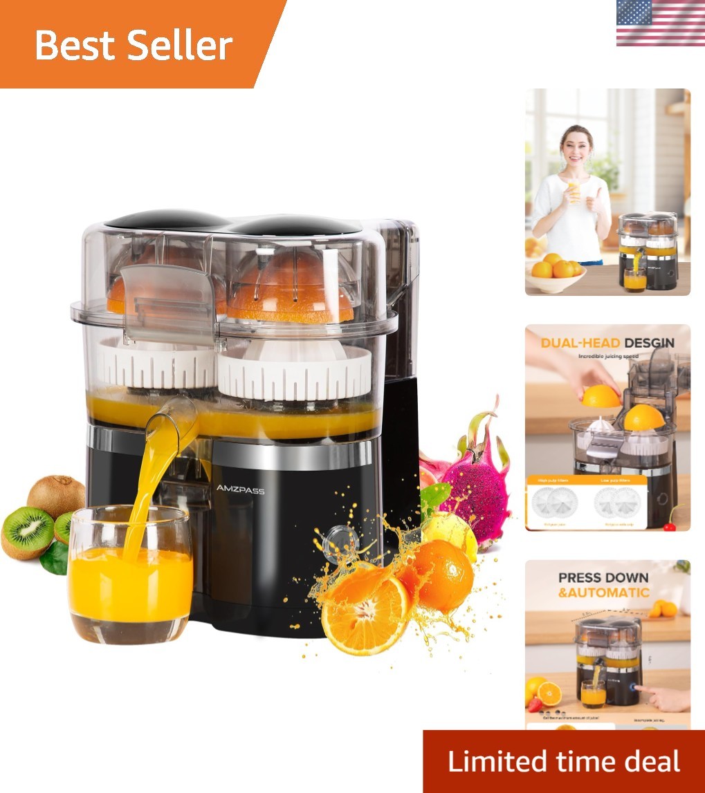 Compact Electric Juice Machine with Powerful Motor - Fresh Citrus in Seconds