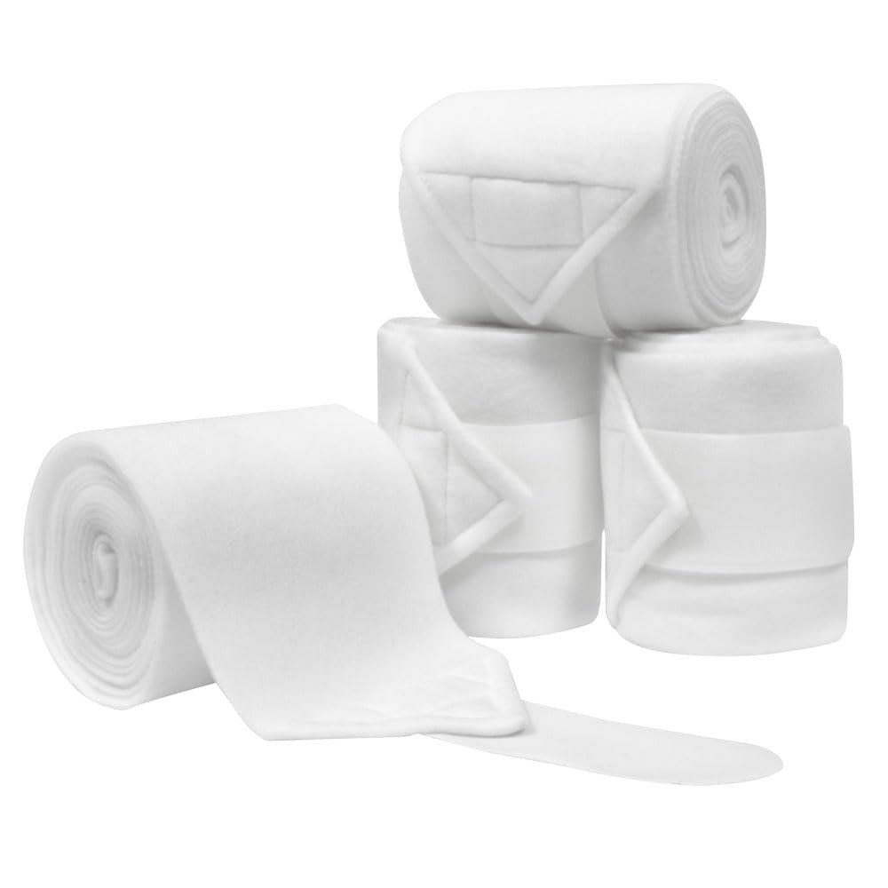KURSHOW Horse Polo Leg Wraps: Soft Fleece, Equestrian Leg Bandage, 4-Pack (F)