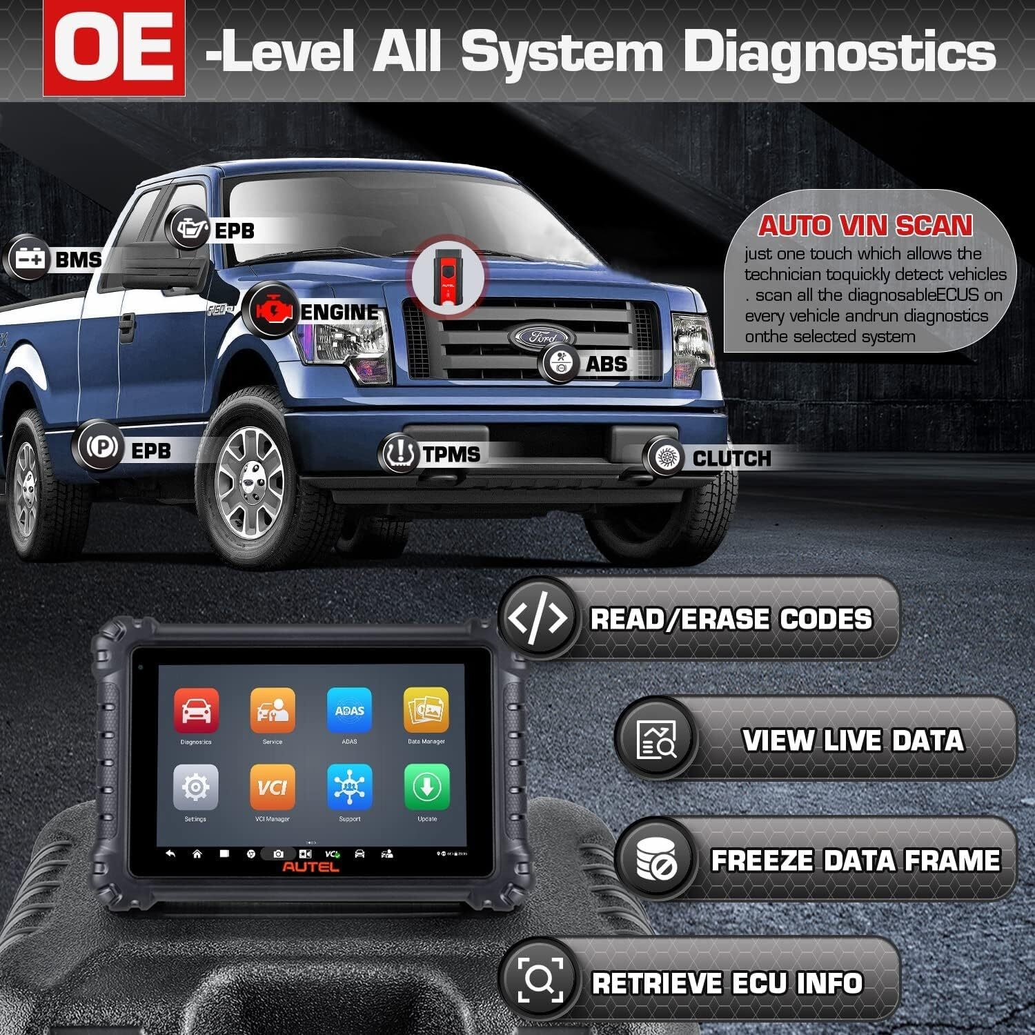 2026 Autel MaxiSYS MS906 Pro ECU Coding Full System Diagnostic Scanner MK906 PRO