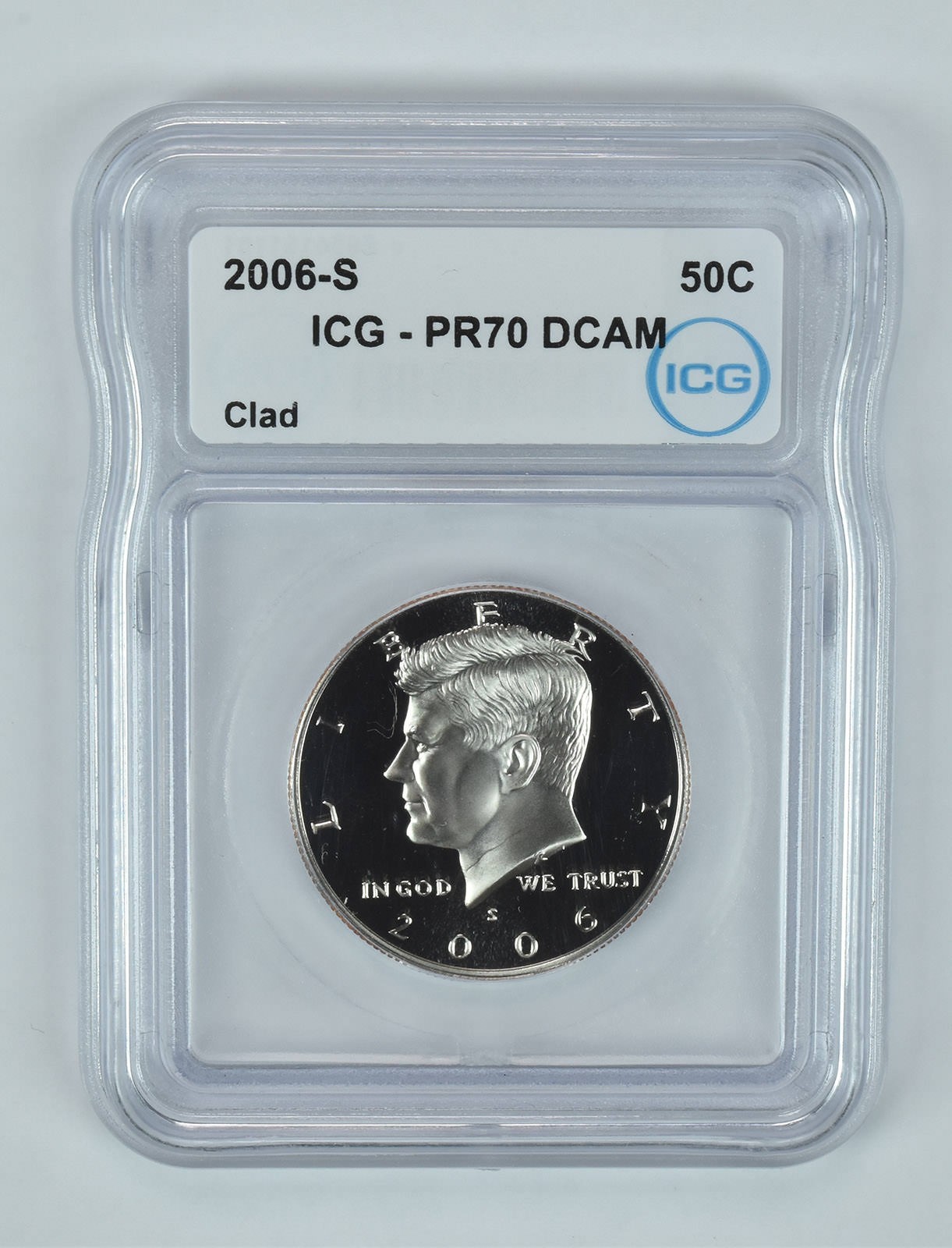 2006-S Kennedy Half Dollar CLAD PR70 DCAM ICG