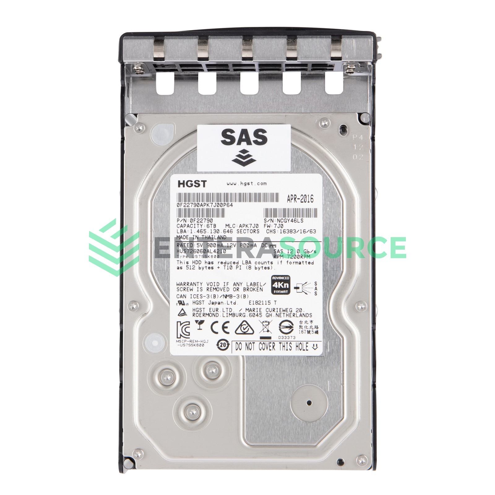 HPE Nimble Storage 6TB 7.2K SAS 3.5" 12Gbps Hard Drive | SP-HDD-6TB