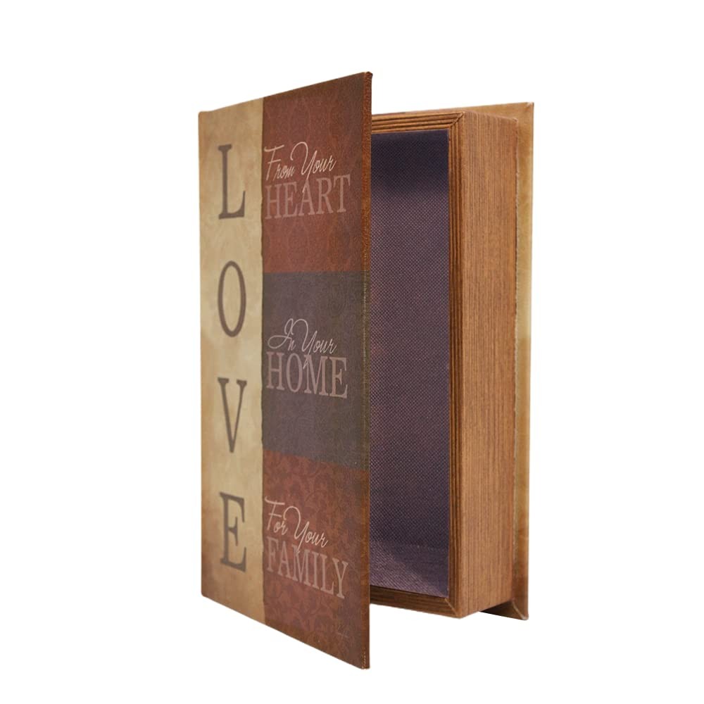 Decorative Book Boxes, Faux Wood with Magnetic cover Storage for Hidden Jewel...