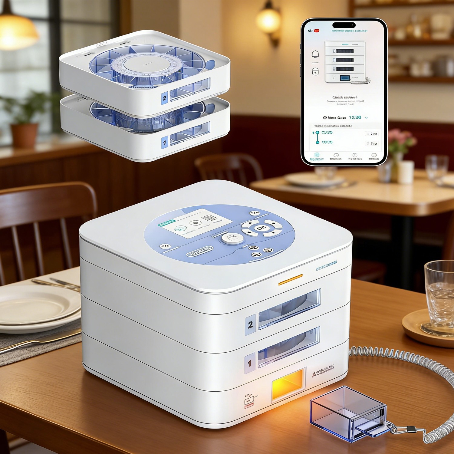 28-Day Automatic Pill Dispenser – App & On-Device Setup by Family LCD Display US