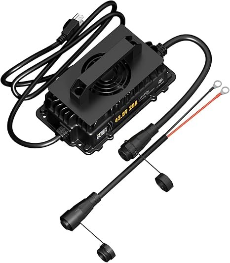 Power Queen 36V (43.8V) 25A LiFePO4 Battery Charger for Golf Cart Trolling Motor