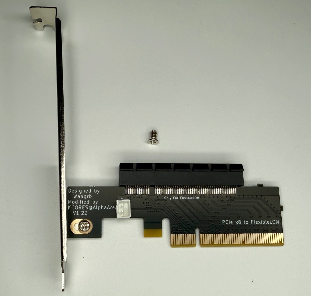 PCIe X8 Riser card for HP FlexibleLOM 2Port GbE 331FLR 366FLR 544FLR 561FLR