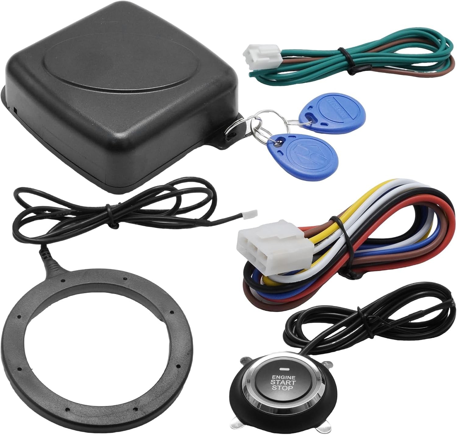 12V Cars Ignition Switch RFID Engine Start Push Button Keyless Entry Starter Kit
