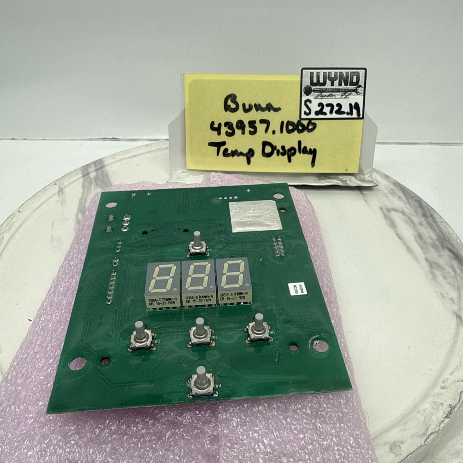 (NEW) Bunn Main Control Board Assembly, H5E/H5X Part# 43957.1000
