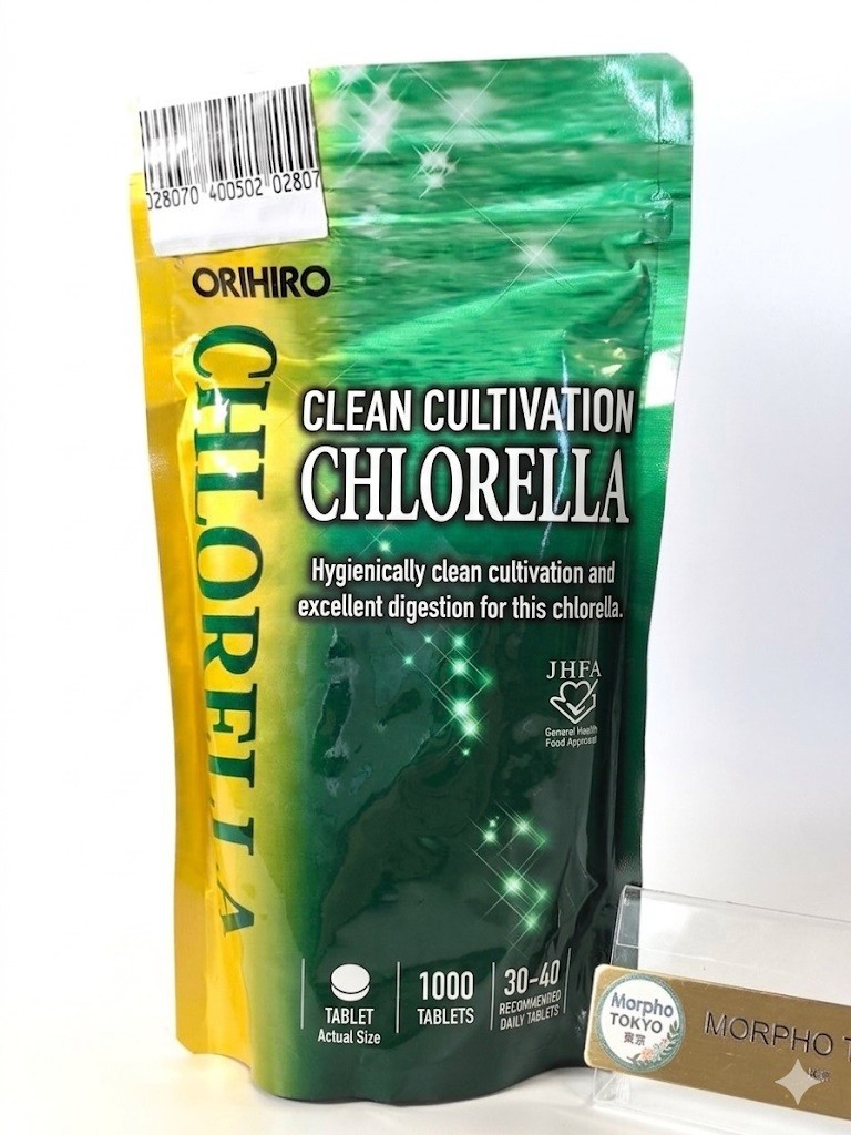 【 ORIHIRO Chlorella 1000 Tablets 】Clean Cultivation Green Algae Supplement Japan