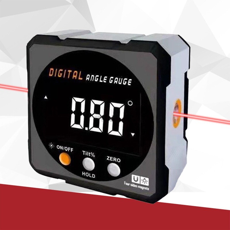 2 in 1 Laser Angle Gauge Level Box with Magnetic Base Digital Angle Finder COOL