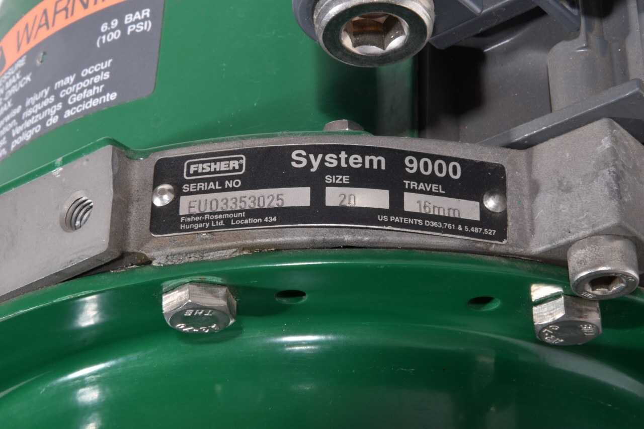 FISHER DVC5040 / DVC5020F + 1018S + 2371DF1, System 9000, control valve