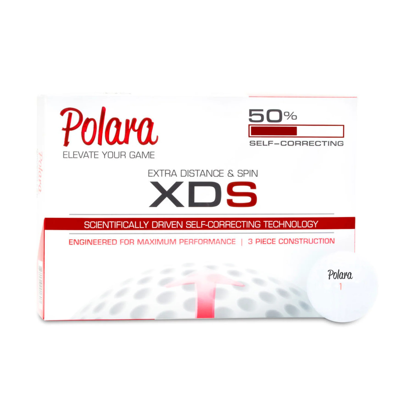 1 Dozen Polara XDS Golf Balls New Extra Spin & Distance 50% Self Correcting