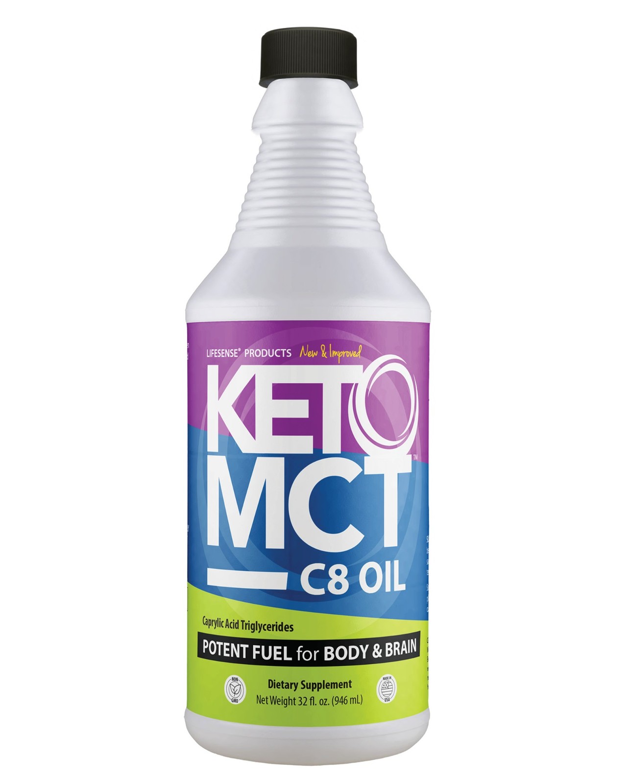 LifeSense C8 MCT oil, 32 oz, Most Potent on Market,  by Ph. D BUY DIRECT