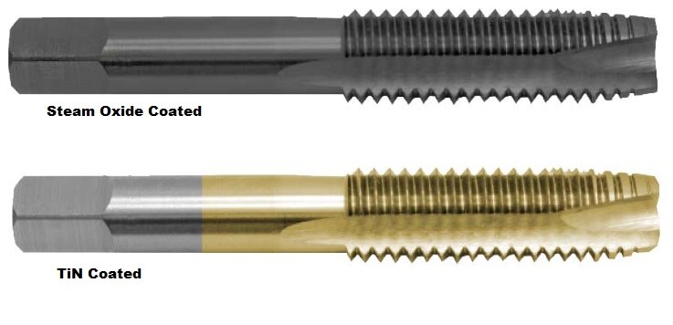 1/2-20 Coated Spiral Pointed Tap, High Speed Steel, Ground Thread, USA Made