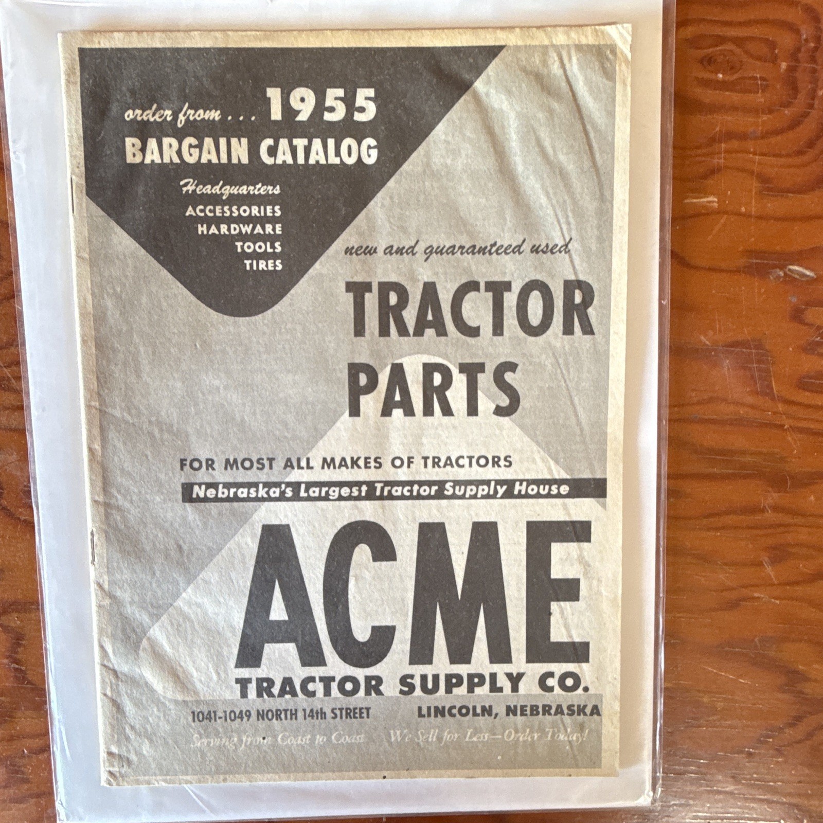 ACME 1955 Illustrated Tractor Parts & Farm Tools Bargain Catalog Booklet