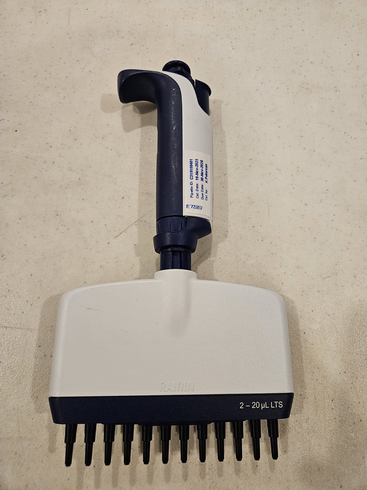 Rainin Pipet-Lite XLS L20 2-20ul 12-Channel Pipette