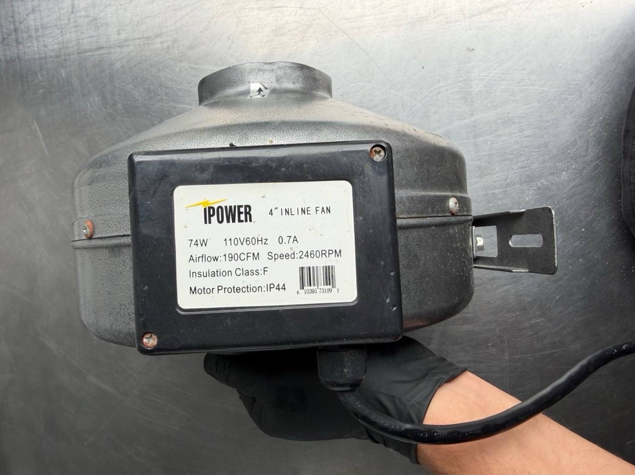 iPower 4” Inline Duct Fan – 190 CFM – 110V