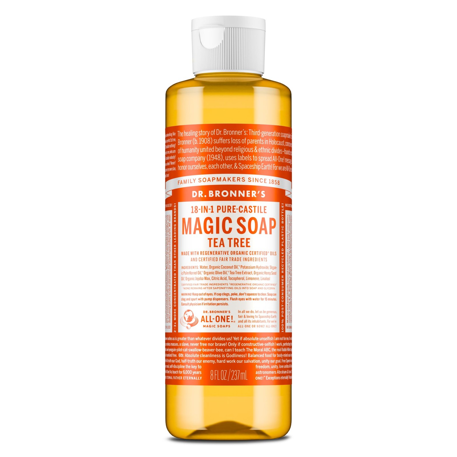 Tea Tree Magic Soap set 8 Fl Oz Pure-Castile face Skin care wash