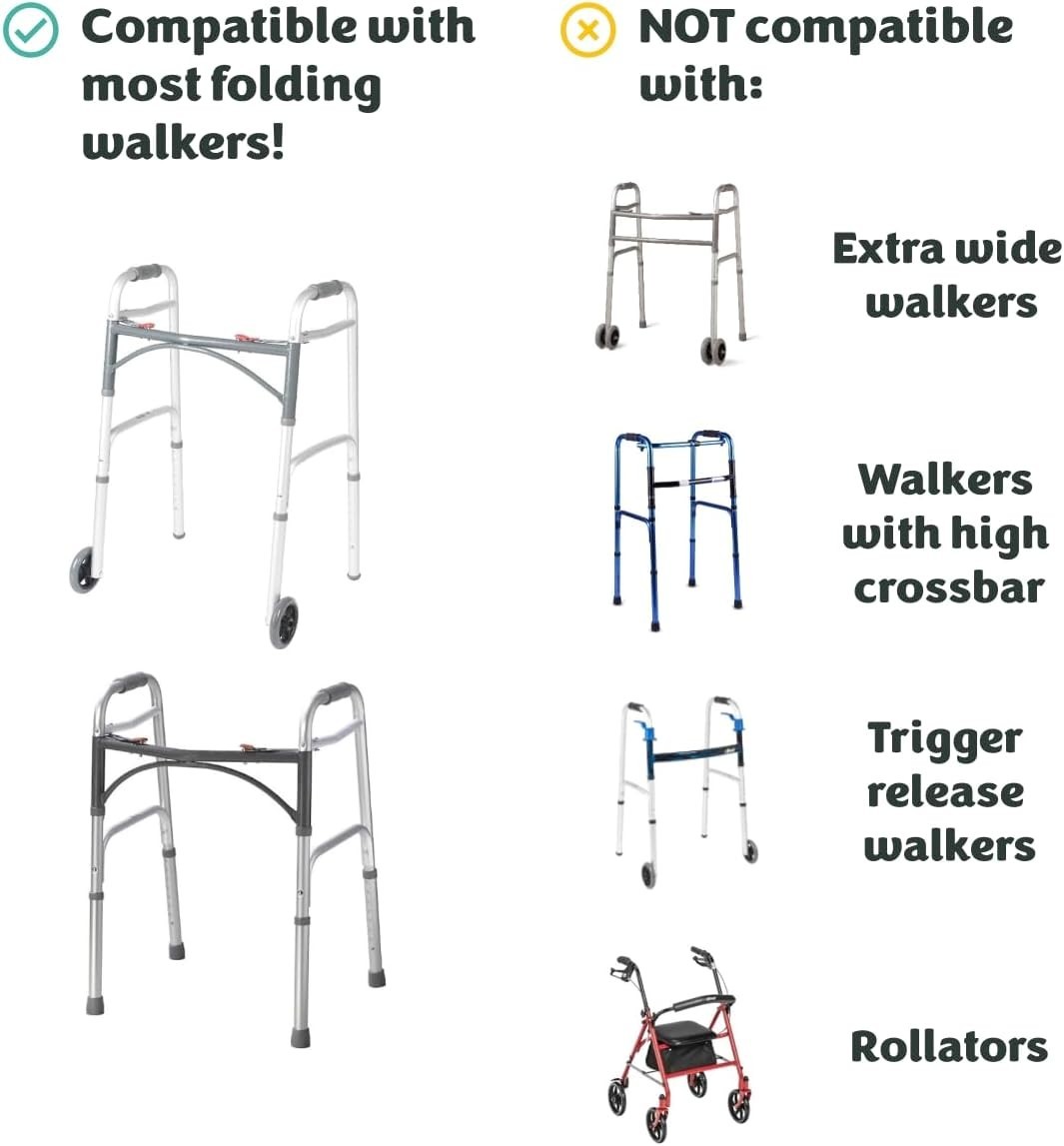 Green Walker Tray for Rolling Folding Walker, Tray Table with Cup Holder for ...
