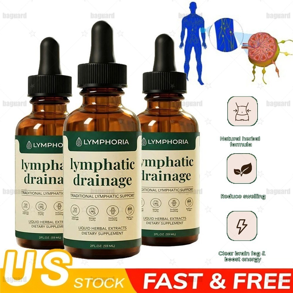 3X Lymphoria - Lymphatic Drainage 59ml - Detox, Bloat Relief & Immune Support.