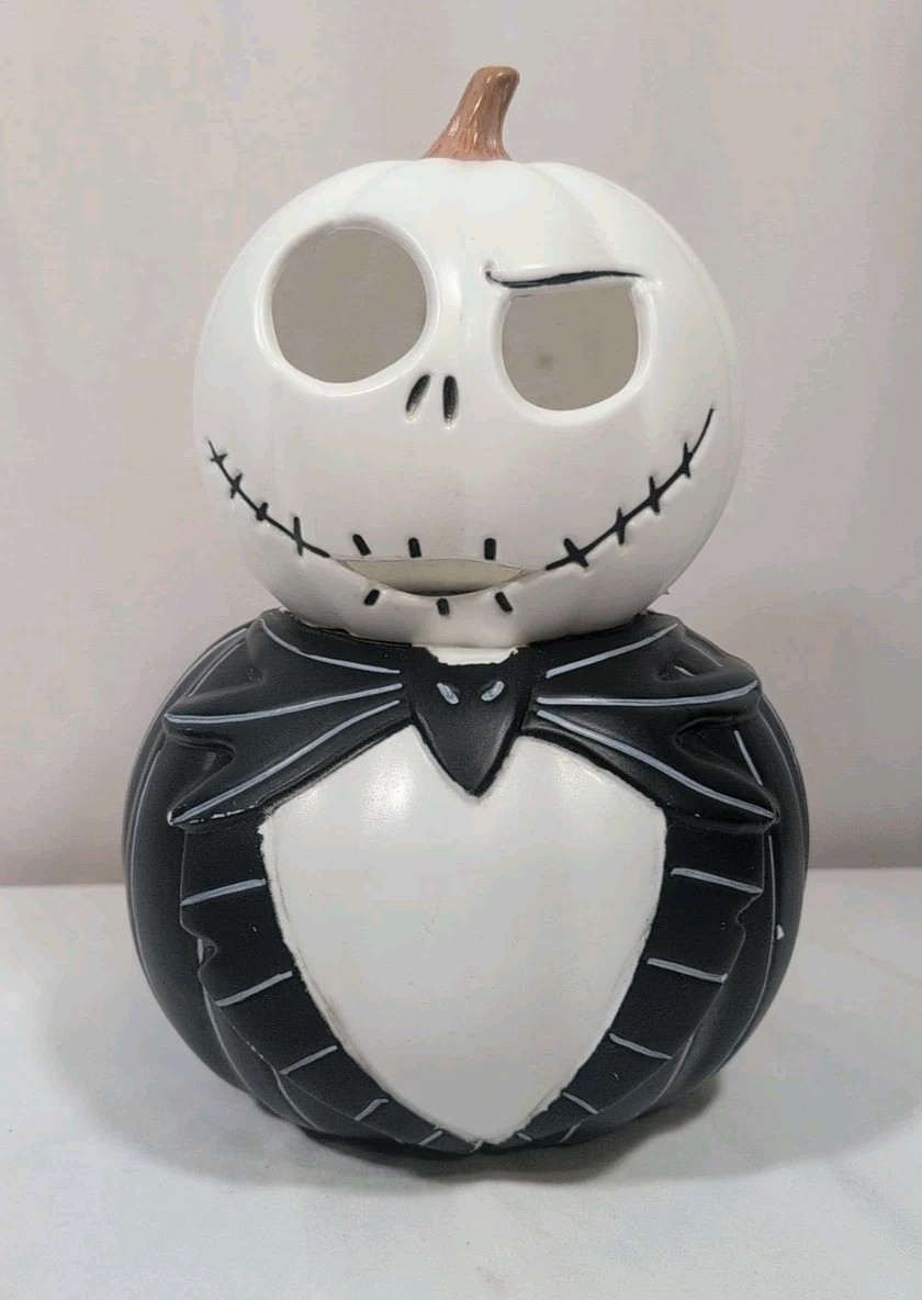 Jack Skellington Light Pumpkin Decoration 12” NBC Nightmare Before Christmas