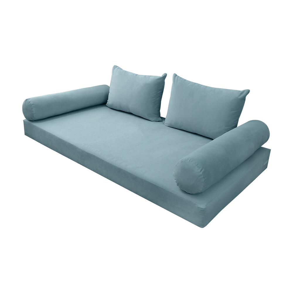 |SLIPCOVER ONLY| S.V4 Velvet Indoor Daybed Mattress Pillow Knife Edge Twin AD355