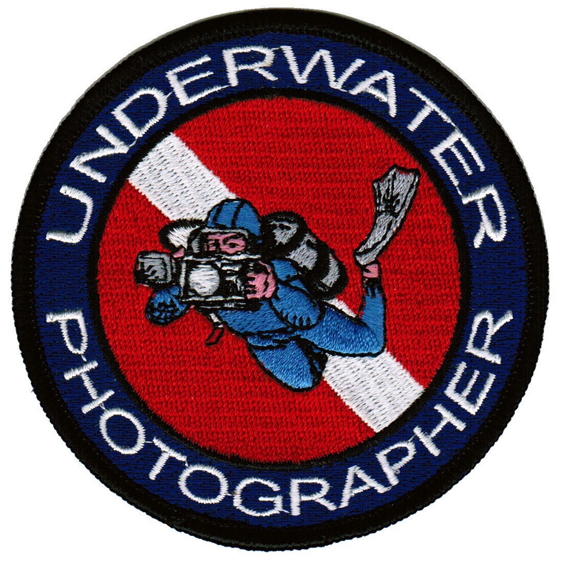 UNDERWATER PHOTOGRAPHER PATCH SCUBA DIVING PHOTOGRAPHY embroidered iron-on gear