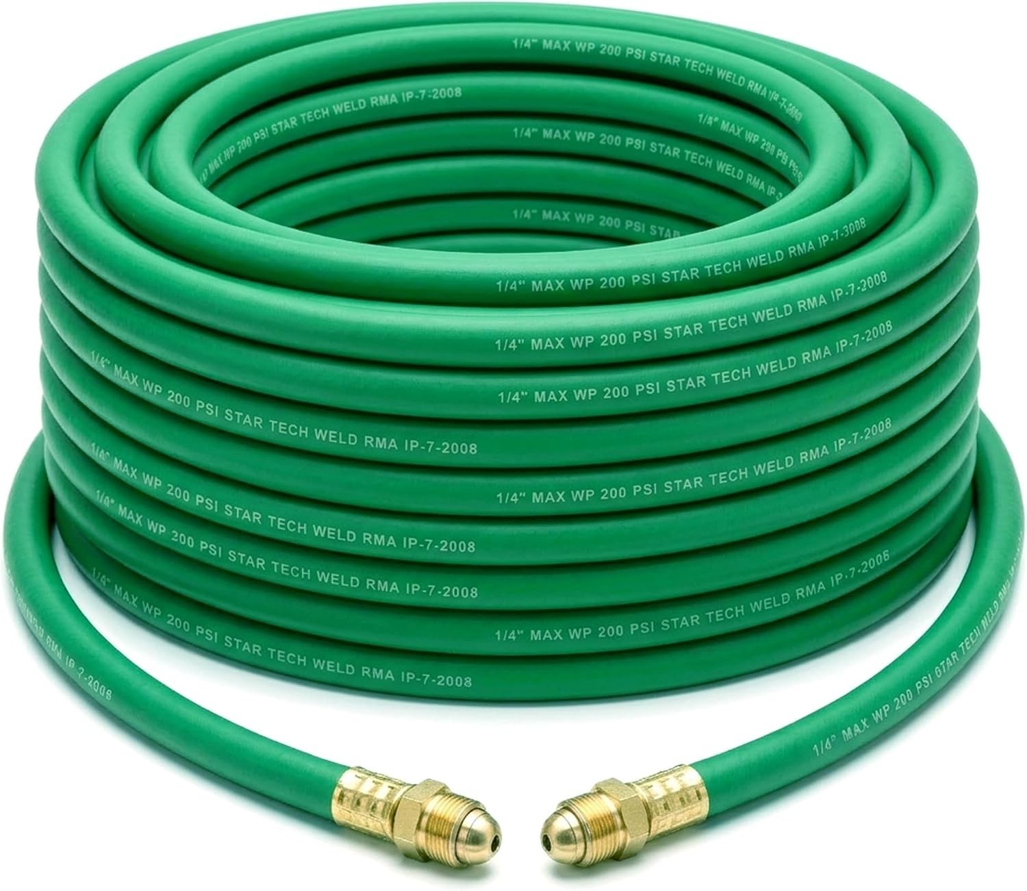 Argon Gas Hose for MIG/TIG Flowmeter 1/4" ID 50FT 5/8"X18 Male, Inert Gas Hose