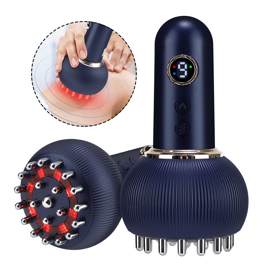 Lymphatic Drainage Cellulite Massager Microcurrent, Red Light, Heat & Vibration