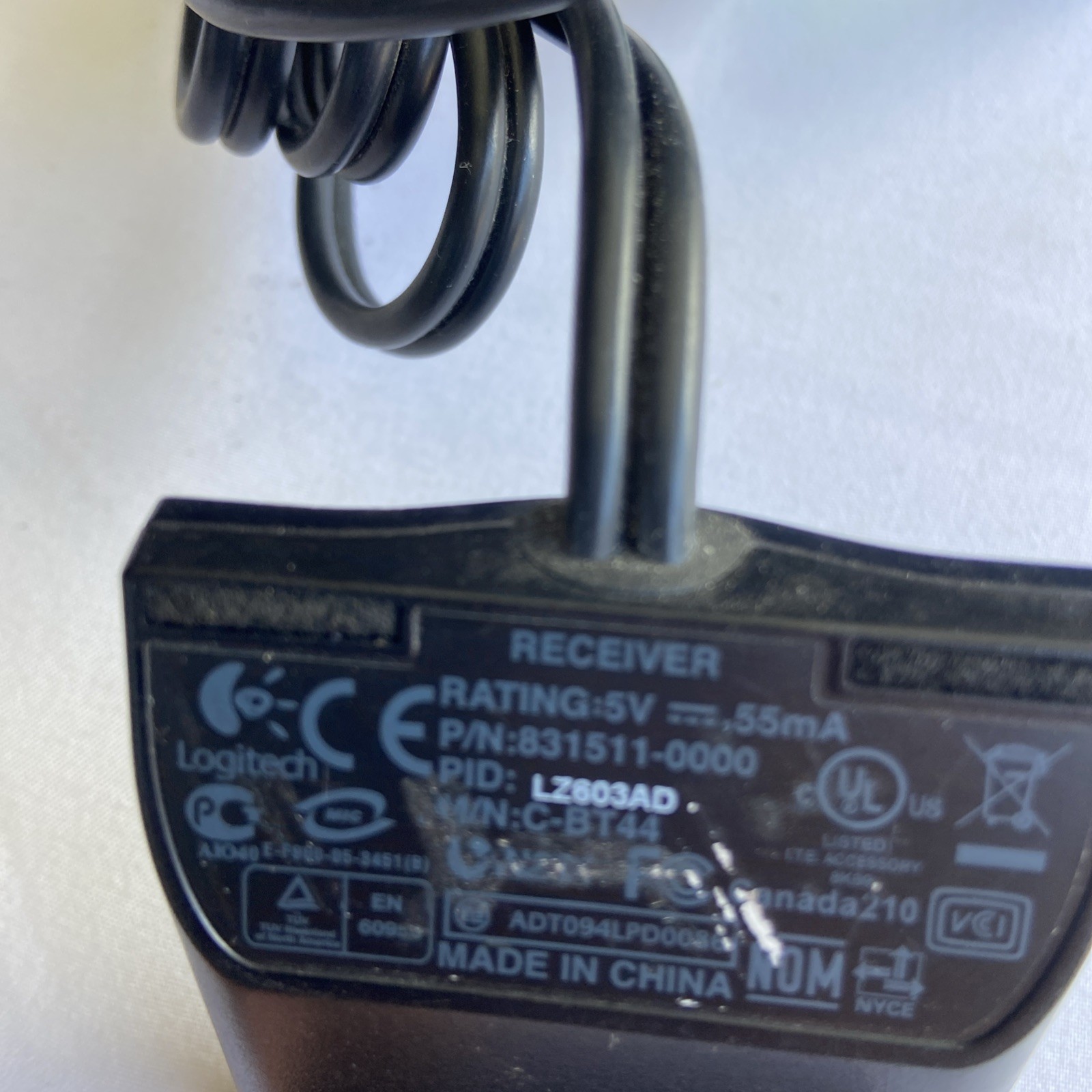Logitech - C-BT44 - 810-000908 Wireless USB Receiver Only For Mouse & Keyboard