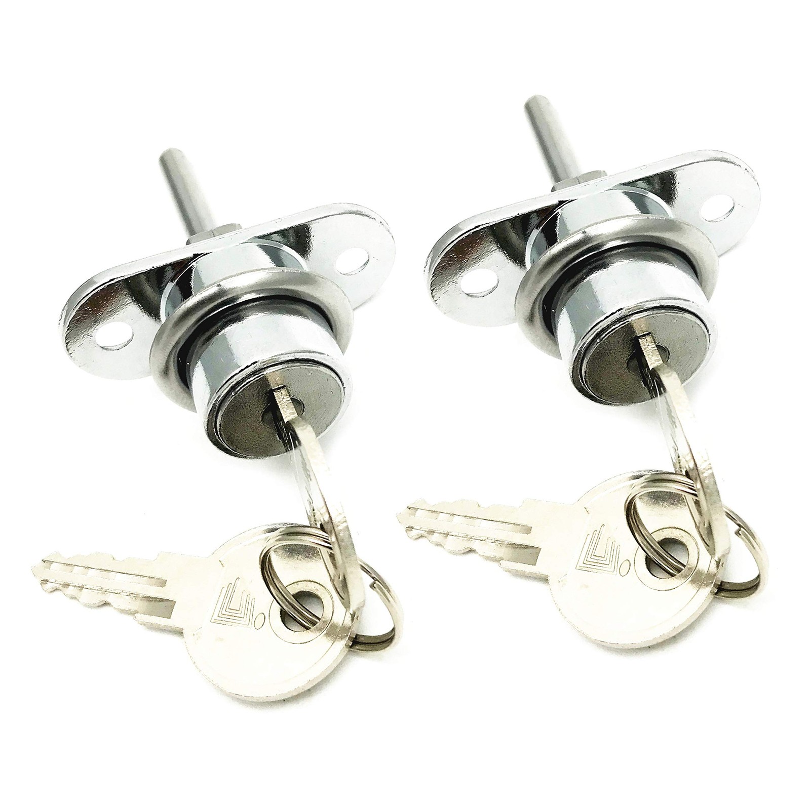 2 PCS 19mm Zinc Alloy Drawer Lock Desk Wardrobe Cabinet Locker With Keys