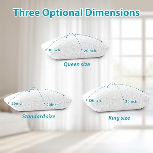Cooling Pillows for Sleeping 2 Pack, Adjustable Shredded Queen(Pack of 2)
