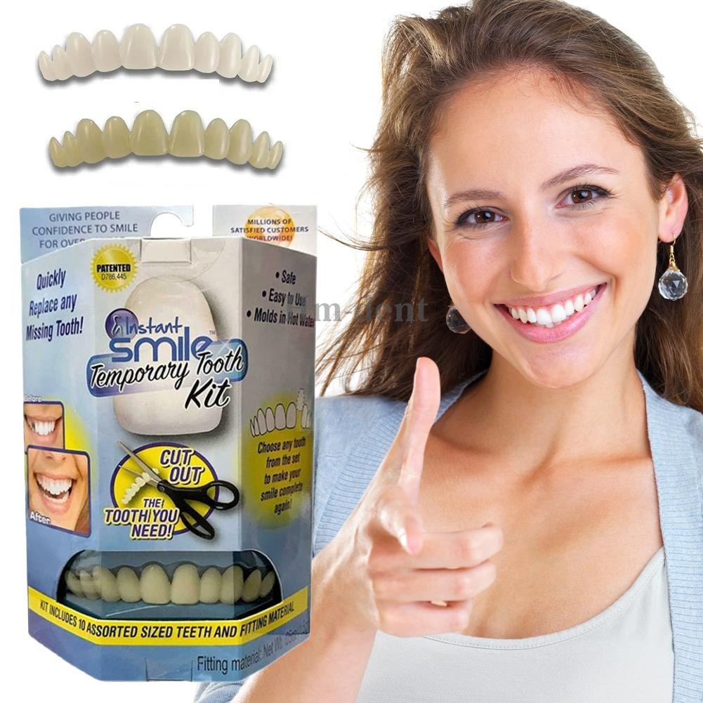Dental Care Smile Snap on False Teeth Set Veneers Comfort Tooth Repair Filling