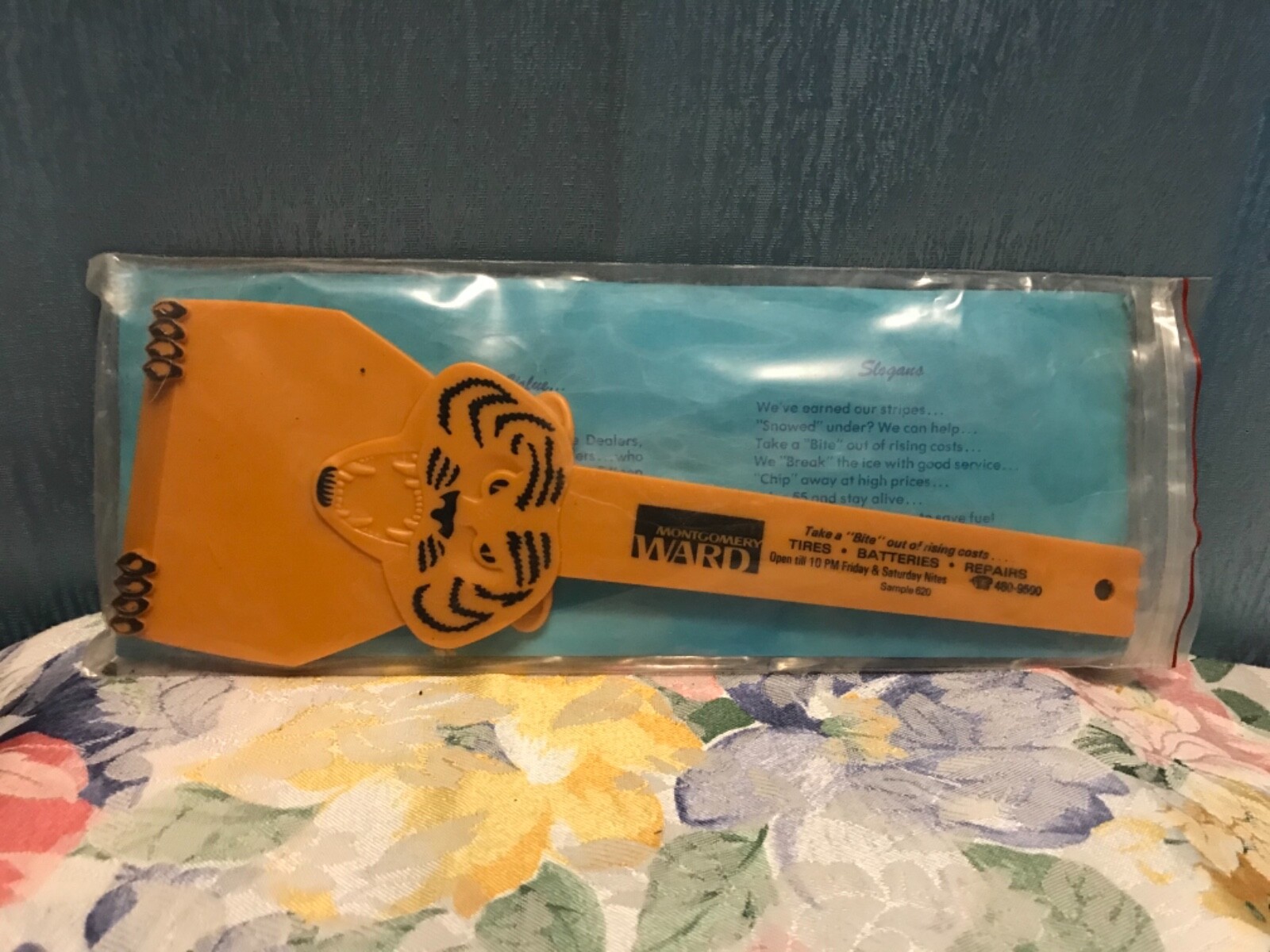 Vintage Tuf Tiger Ice Scraper 620 Montgomery Ward “We’ve Earned Our Stripes”
