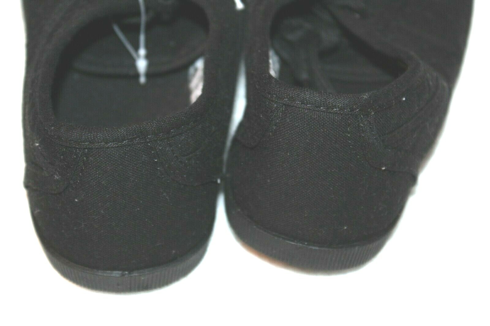 Basic Editions Women's Eavan Black Lace-Up Canvas Oxford Shoes Sneaker 6M-10M